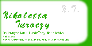 nikoletta turoczy business card